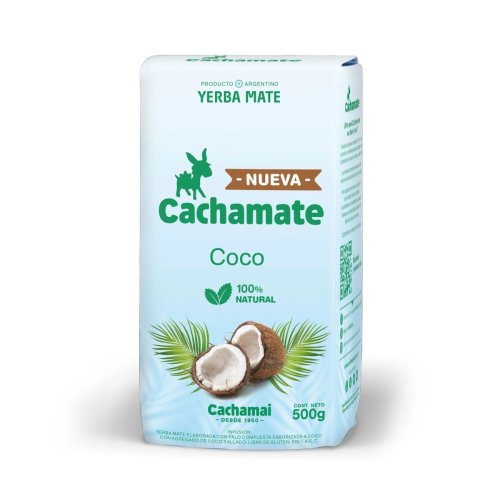 Cachamai Cachamate Yerba Mate Coconut Flavor, 500 g / 1.1 lb